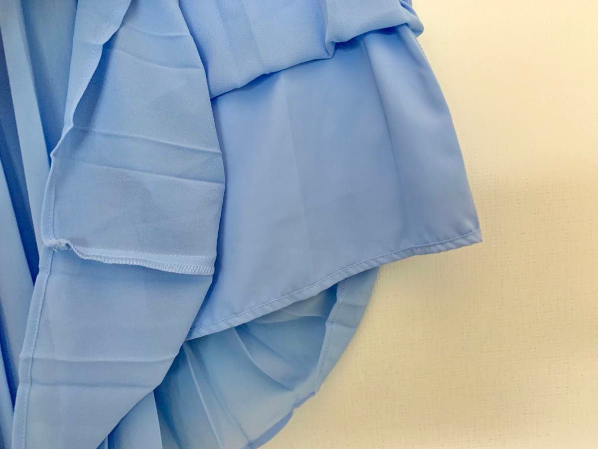 ユニクロ　シフォンプリーツスカート 丈標準　Sサイズ　ブルー