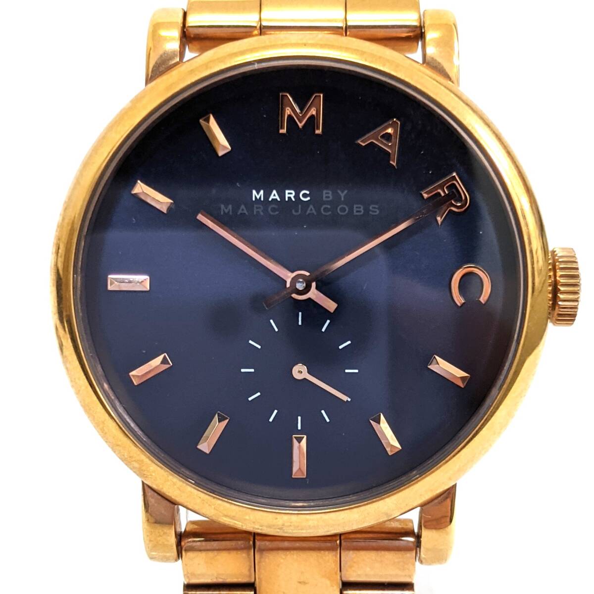 【5104】MARC BY MARC JACOBS マークバイジェイコブス 腕時計 MBM3330 クォーツ時計 アナログ ゴールドカラー 説明書コマ付き ユニセックスの画像3