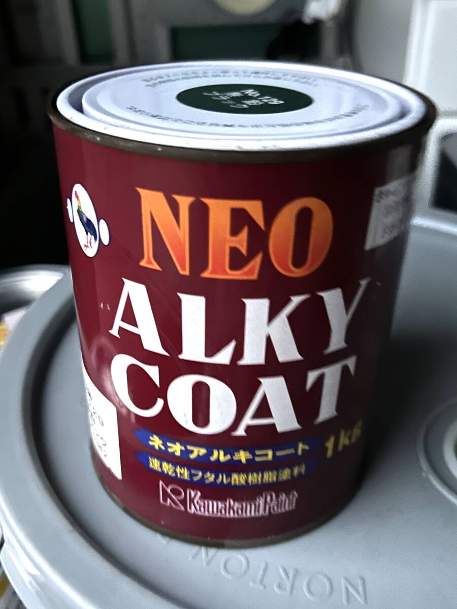 (181) 川上塗料 NEO ALKY CORT ネオアルキコート 速乾性フタル樹脂塗料 No.121 無鉛ホワイト 1kg 未使用 塗装 塗料 ペンキ_画像1