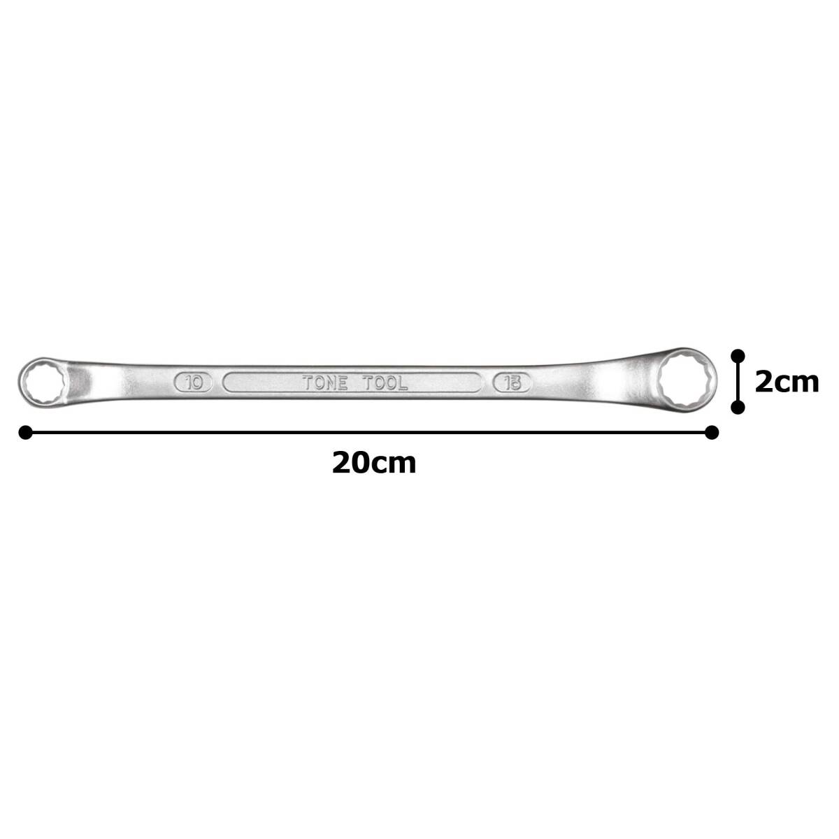 トネ(TONE) ロングメカニックめがねレンチ(45°×10°) M44-1013 二面幅10×13mm_画像5