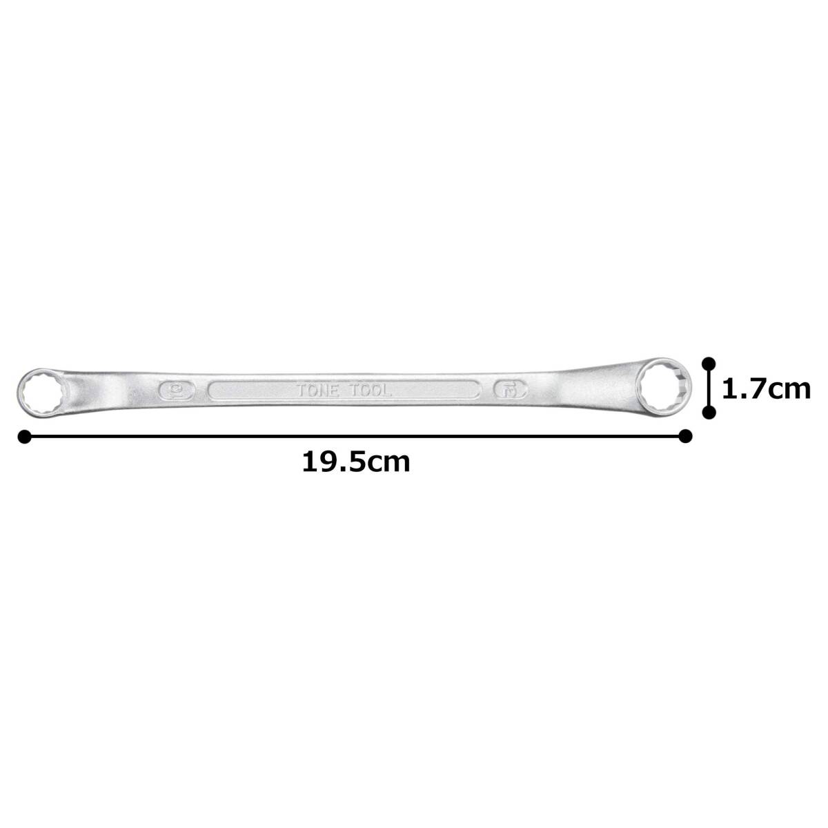 トネ(TONE) ロングめがねレンチ(45°) M45-1012 二面幅10×12mm_画像6