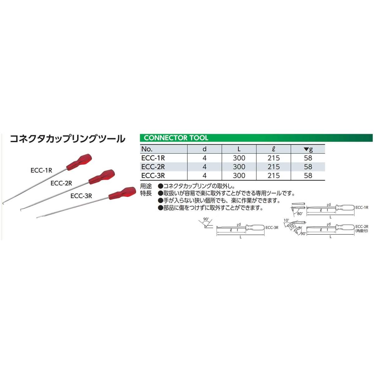 京都機械工具(KTC) コネクタカップリングツール ECC-1R_画像2