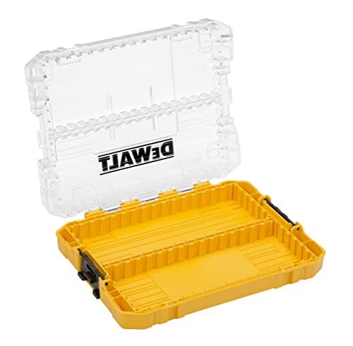 デウォルト(DEWALT) タフケースシック (中) オーガナイザー 工具箱 収納ケース ツールボックス 透明蓋 脱着トレー 積み重ね収納 ネジ_画像2