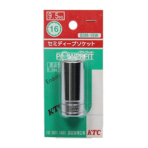 京都機械工具(KTC) セミディープソケット 9.5mm (3/8インチ) B3M-16W-S_画像2