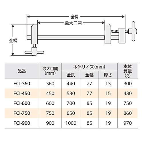 新潟精機 SK 日本製 締ハタ金 連動金具付 600mm FCI-600_画像4