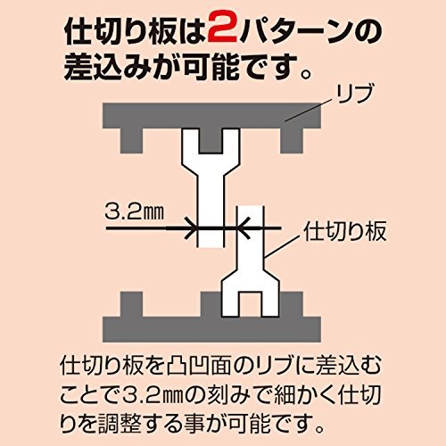 エンジニア パーツケース(強化型) 仕切板×32枚付 255×190×40mm KP-03K_画像4