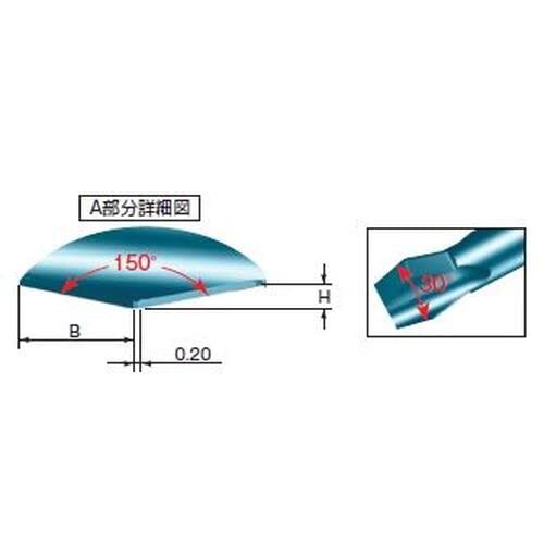 NOGA クロス穴用ミニチャンファー150°刃ロングシャンク MC0404C16A150_画像3