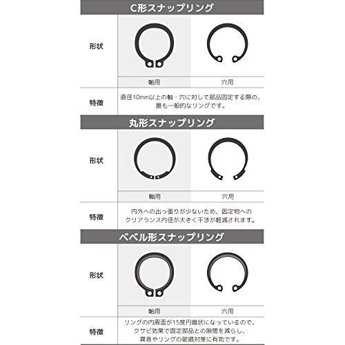 ENGINEER エンジニア スナップリングプライヤー 軸用 C形/丸形/ベベル形対応 PZ-17_画像5