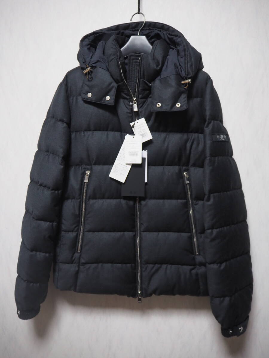 新品タグ付き タトラス 23 24AW DOMIZIANO ウール ダウン サイズ3 チャコールグレー ロロピアーナ super150 フード|
