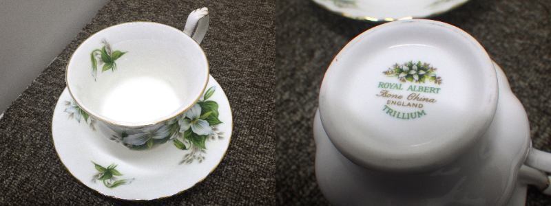 【送料無料】Sh0416-06◯カップ＆ソーサー 5客セット ROYAL ALBERT Lavender Rose MOSS ROSE TRILLIUM val D'or Memory Laneの画像7