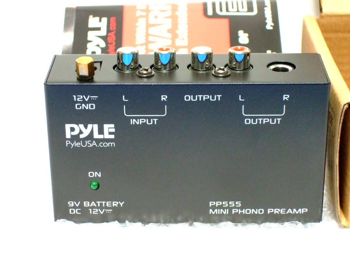 ★新品・未使用★Pyle PP555★コンパクト超高性能フォノイコライザー！★バッテリー駆動（９V乾電池）の最強フォノイコ♪の画像2