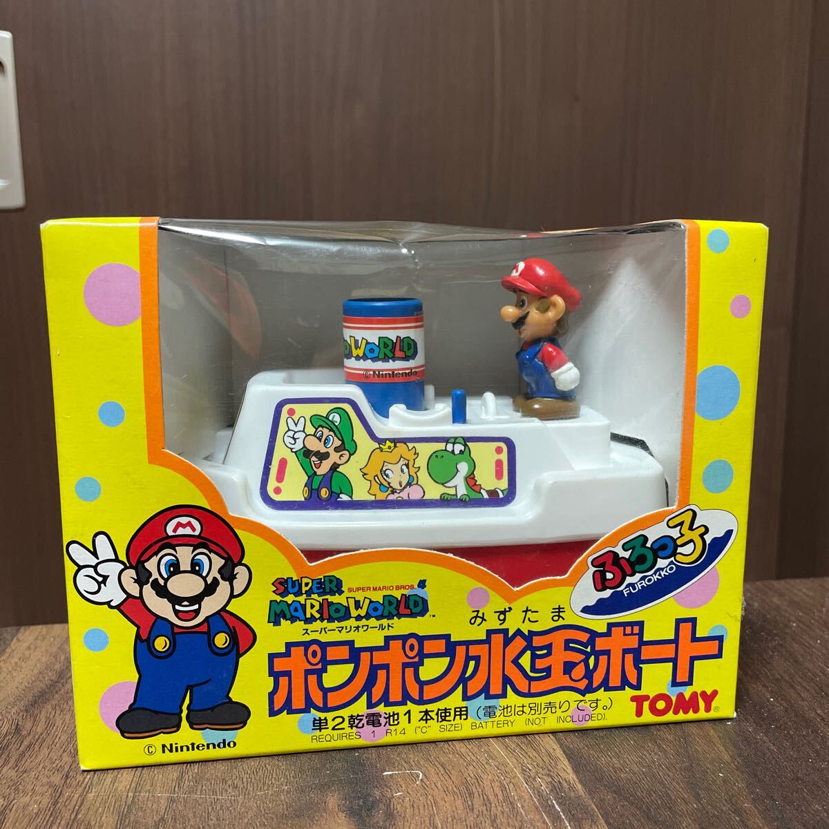 トミー スーパーマリオ ポンポン水玉ボート 当時 レトロ 任天堂 ふろっ子_画像1