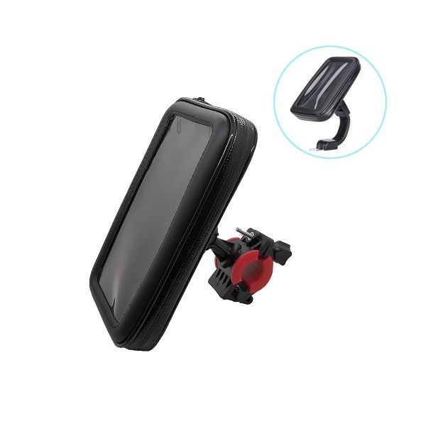 防水スマホホルダー 自転車 バイク 2Way 6.5インチ iPhone8 Plus/XS MAX/XR対応 防水ケース 防塵 1ヶ月保証「HOLDER65-BIKE.B」_画像2