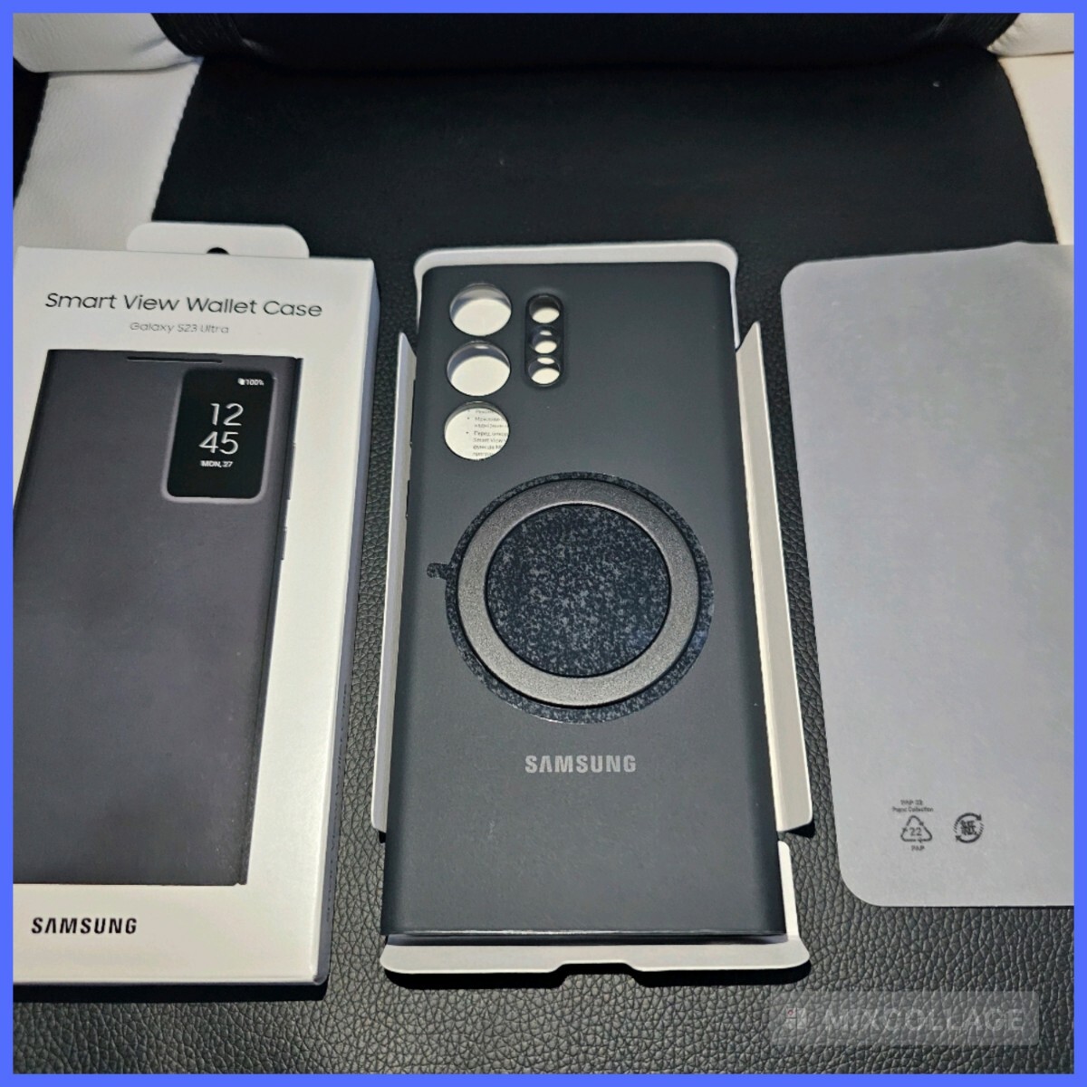 magsafe仕様にしました!Galaxy S23 Ultra Smart View Wallet Case ブラック スマホケース 手帳型 Samsung純正 国内正規品 EF-ZS918CBEGJP_画像5