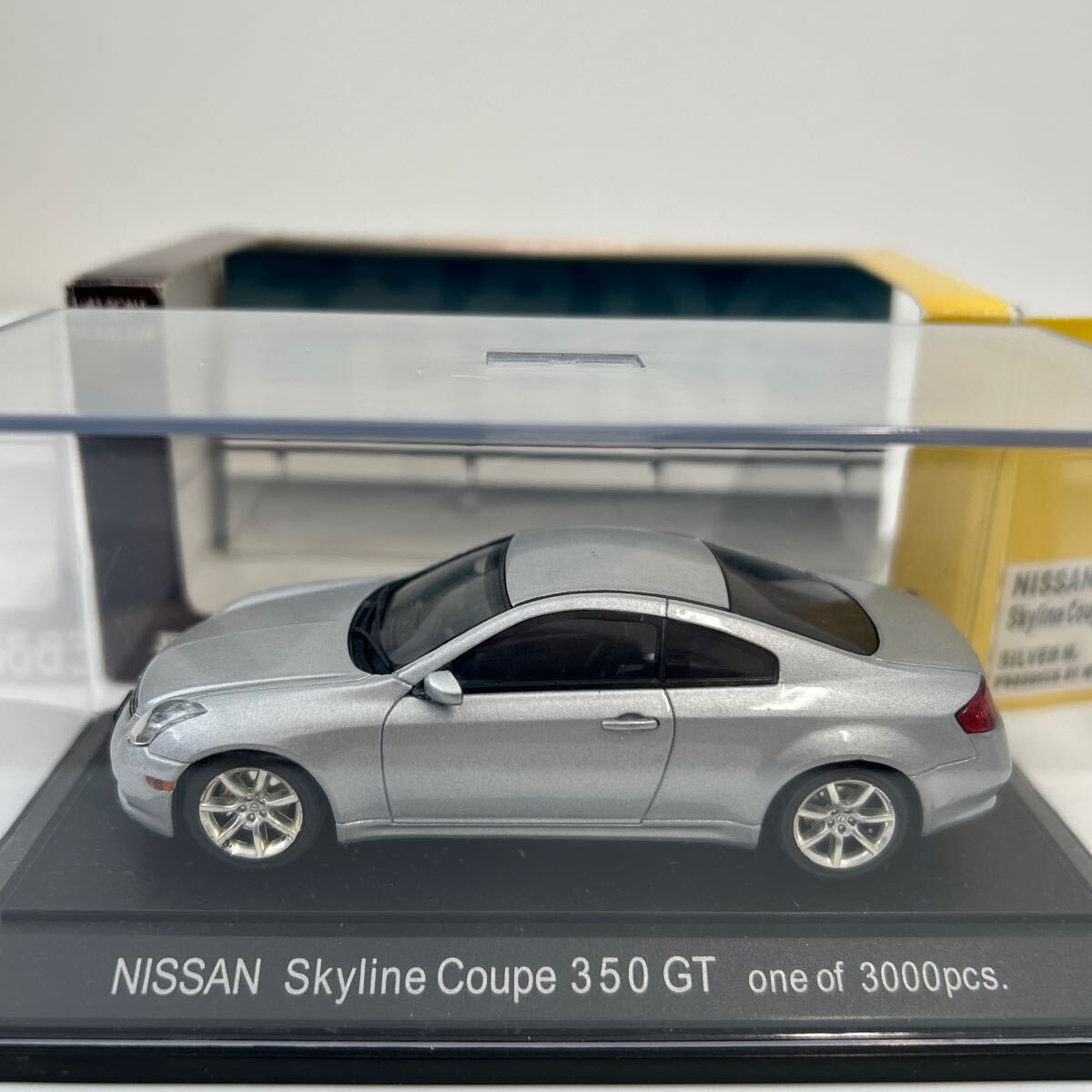 EBBRO 1/43 NISSAN SKYLINE Coupe 350GT Silver M. エブロ 日産 スカイライン クーペ V35 シルバーcv35 JDM ミニカー モデルカー_画像3