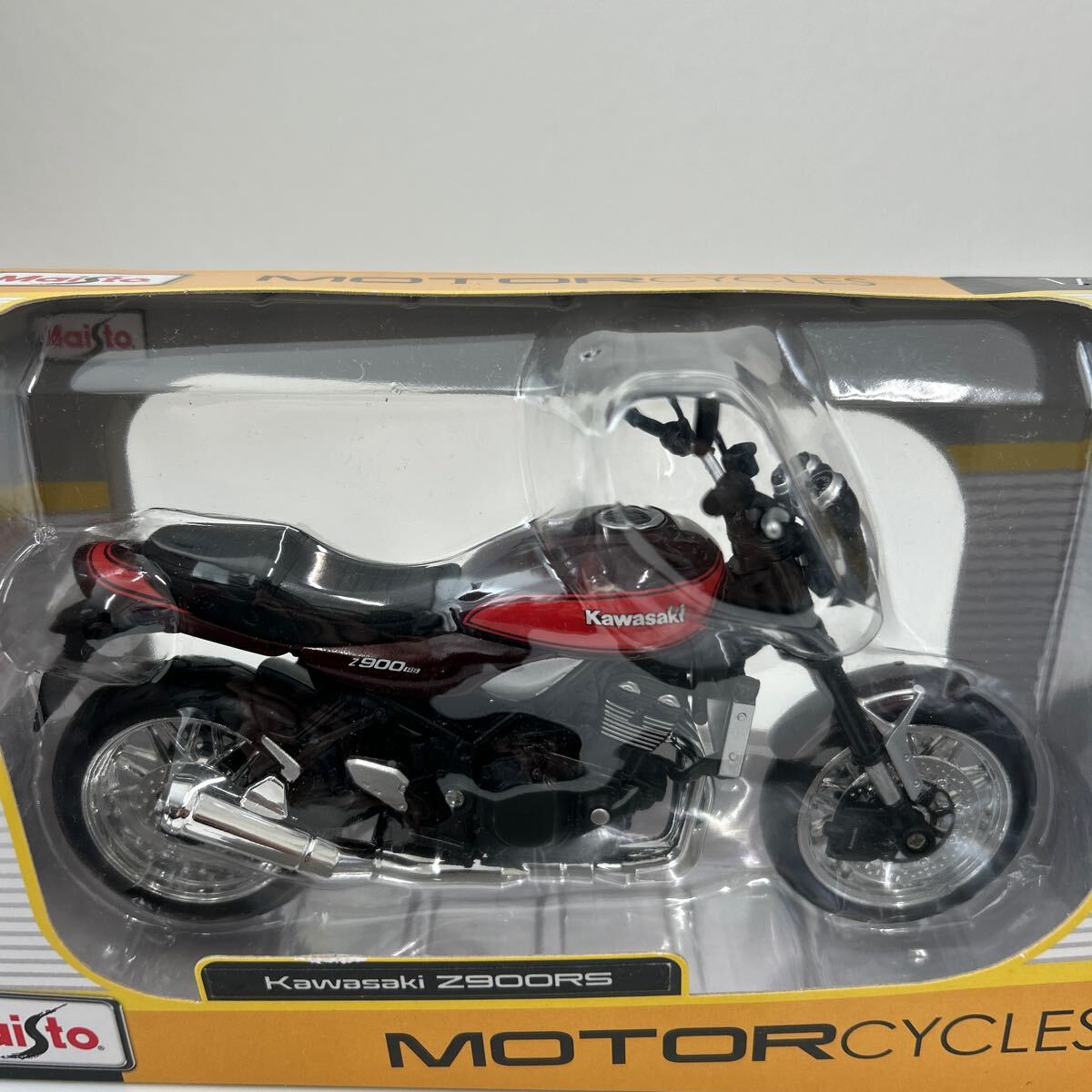 未開封 AOSHIMA Maisto 1/12 Kawasaki Z900RS キャンディトーンブラウン オレンジ アオシマ マイスト カワサキ バイク ミニカー モデルカーの画像2