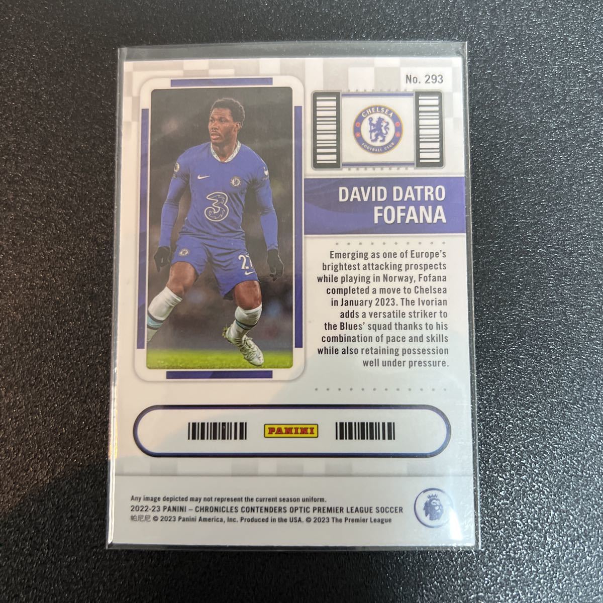 2022-23 Panini Chronicles Soccer Premier league- David Datro Fofana - Contenders optic rookie ticket - Chelsea チェルシー　RC_画像2