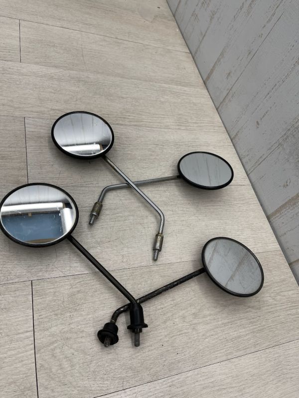  that time thing MS mirror 8. regular screw circle angle left right common 5 collection together HONDA original motorcycle Naked parts bike mirror Matsuyama factory the same day delivery 