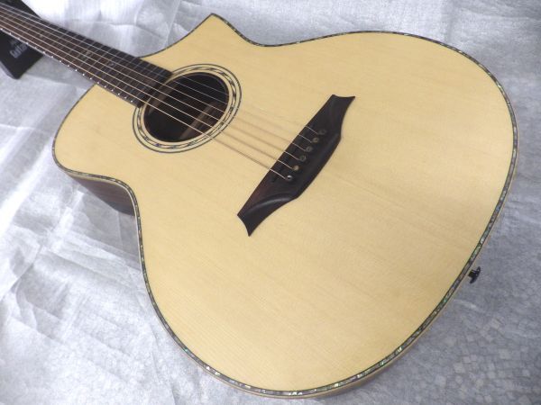 新品未使用品 オール単板 Bromo ブロモ エレアコギター アコースティックギター BAR5CE ギグバッグ付属の画像2