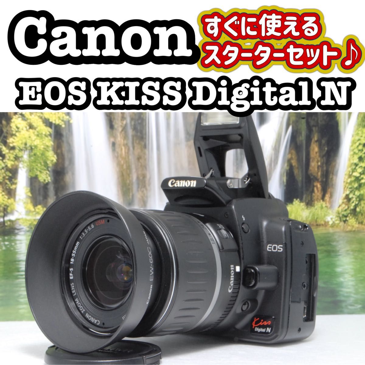 旅行のお供に　Canon キヤノン Kiss N 初めての一眼レフに　 レンズ Canon EOS DIGITAL キャノン