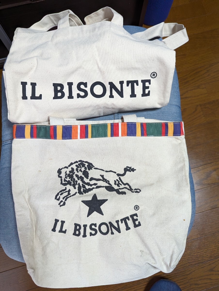 イルビゾンテ トートバッグ 2種類セット 布製  IL BISONTE 中古の画像1