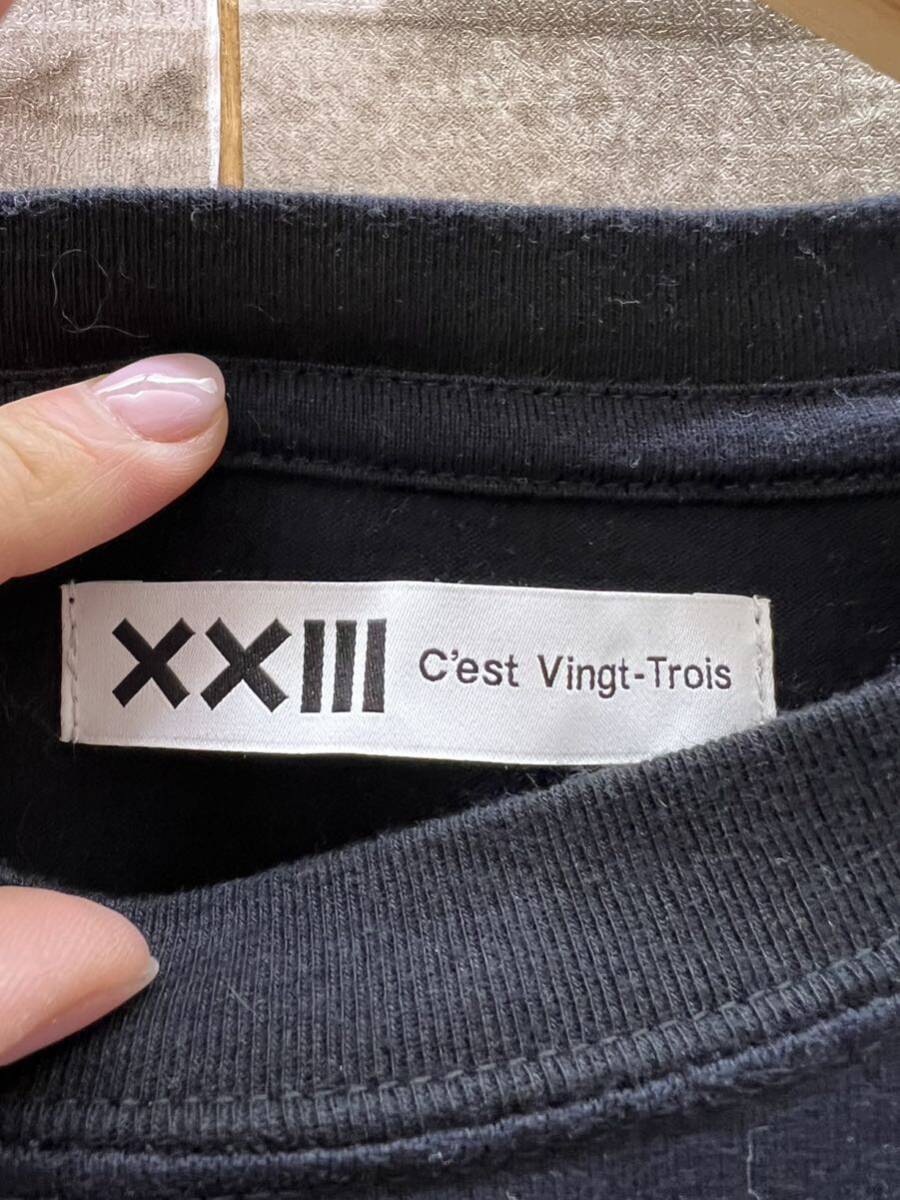 XXIII C'est Vingt-Trois セヴァントゥア ブラック 半袖Tシャツ 半袖 Tシャツ トップス メンズ コーヒーブライアント_画像3