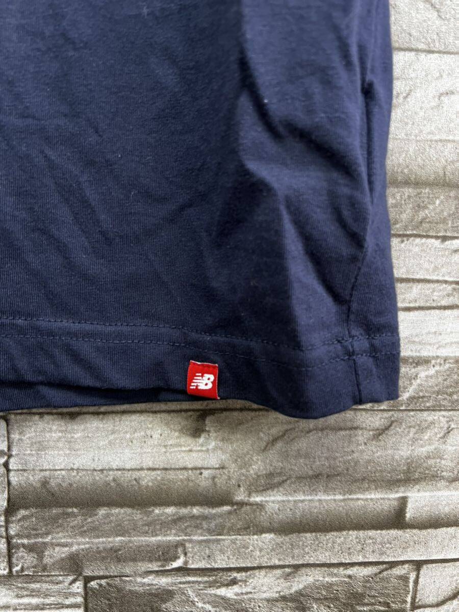 XL new balance ニューバランス ネイビー 半袖Tシャツ 半袖 Tシャツ カットソー トップス ロゴ ロゴTシャツ_画像8