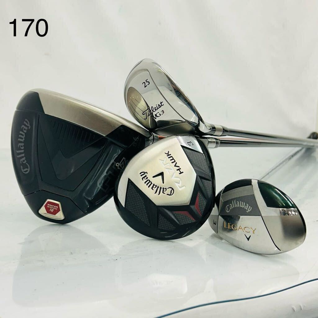 4SC137 ゴルフクラブ セット 4本 Callaway FT-iZ ドライバー LEGACY RAZR / Titleist VG3 25 バッグ カバー付き 右利き 中古 現状品 _画像1