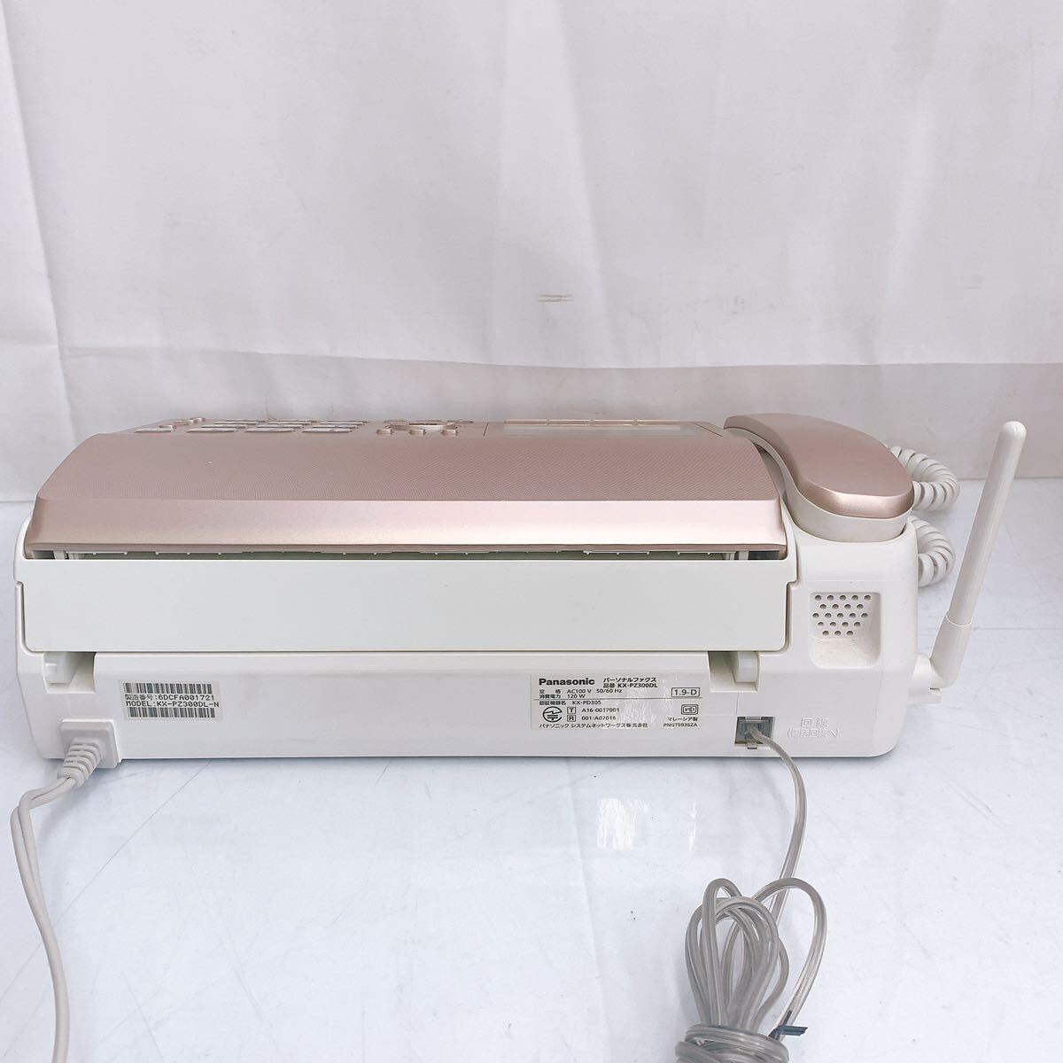 4SB044 Panasonicパナソニック パーソナルファクス 電話機 子機 ファックス ピンクゴールド 固定電話 通電OK中古現状品の画像4