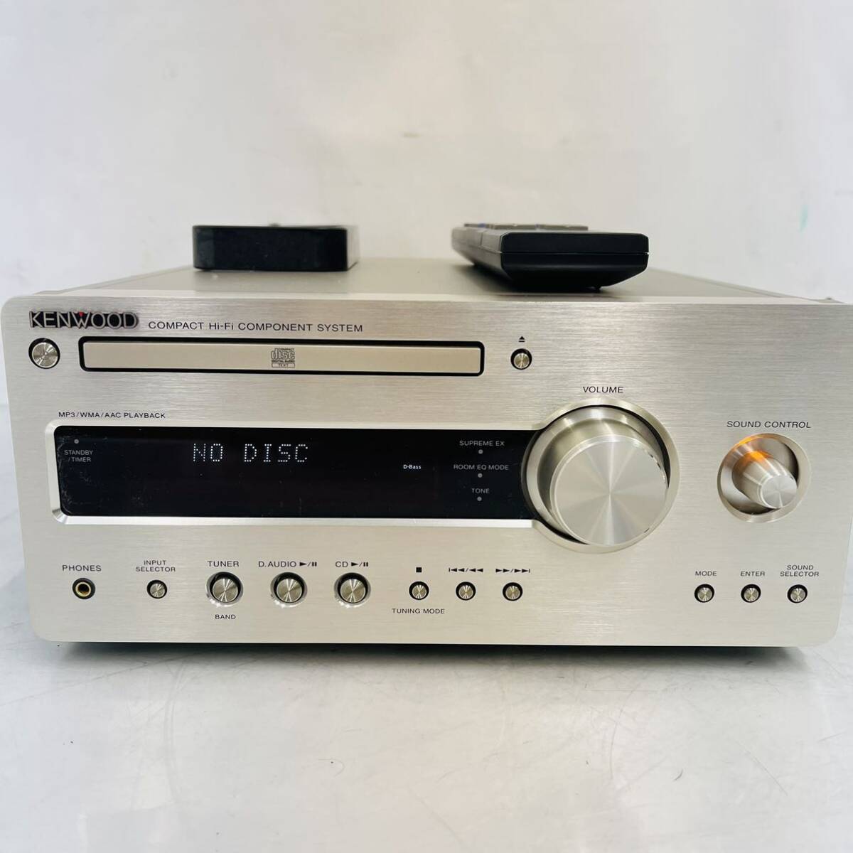 4SC035 KENWOOD ケンウッド CDコンポーネントシステム R-K711 スピーカーなし リモコン付き 通電OK オーディオ機器 CDデッキ 中古 現状品 _画像2
