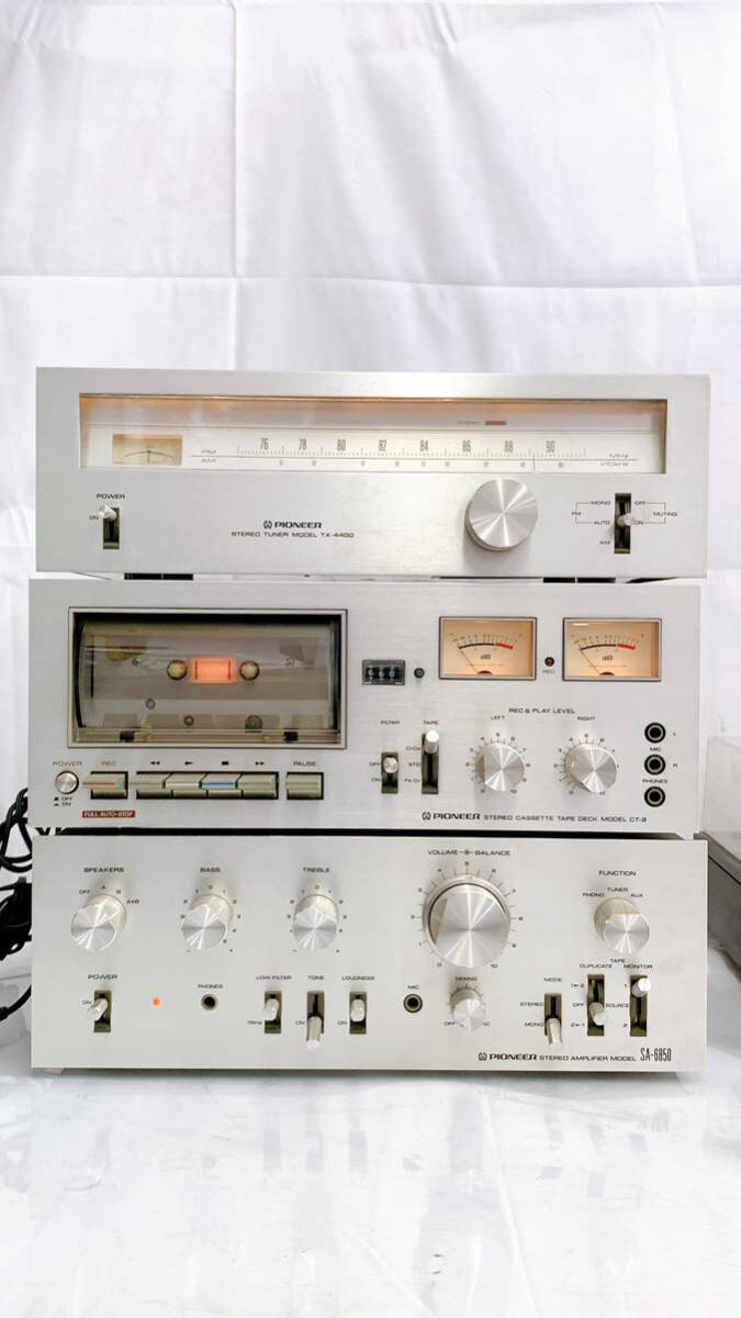 4SB168 Pioneer パイオニア プリメインアンプ チューナー TX-4400 CT-2 SA-6850 オーディオ機器 コンポオーディオ機器通電OK中古現状品の画像2