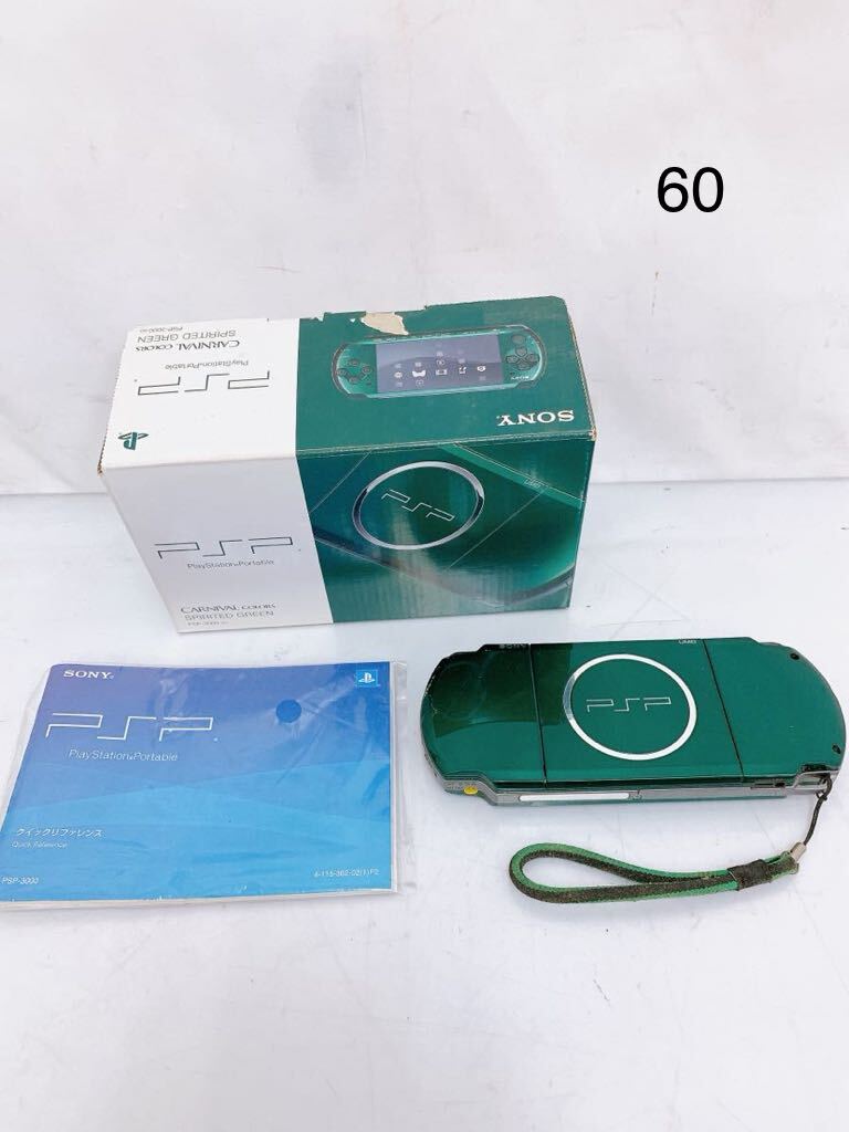 4SA040 SONY プレイステーションポータブル PSP-3000 スピリティッドグリーン 中古 現状品_画像1