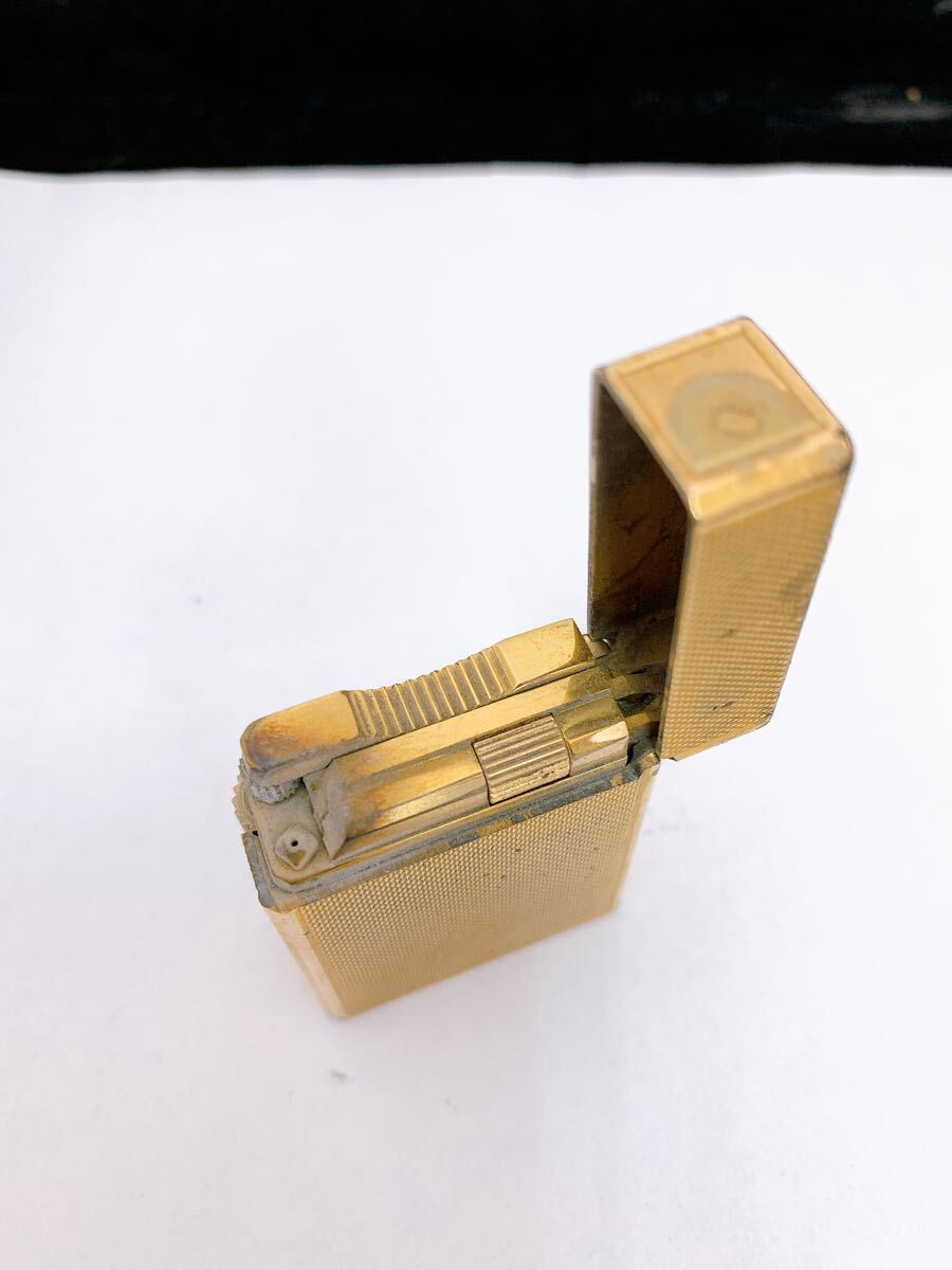 4SA022 デュポン S.T.Dupont ガスライター ダイヤカット ゴールド 中古 現状品_画像6