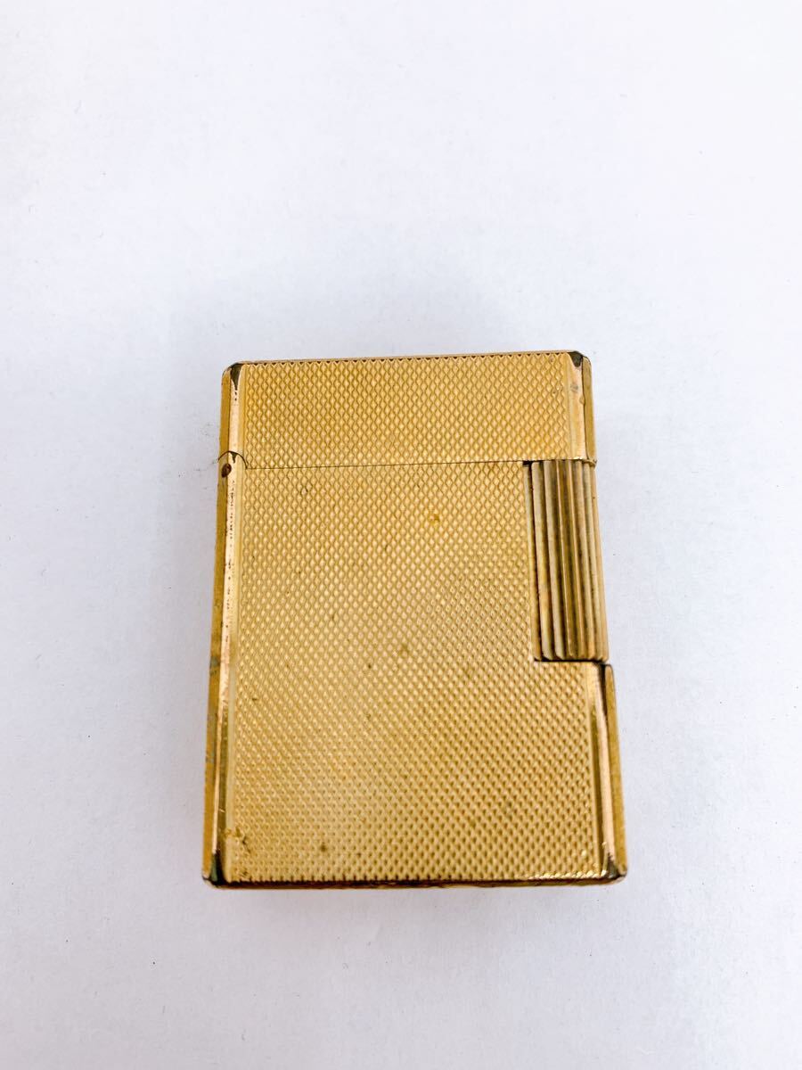 4SA022 デュポン S.T.Dupont ガスライター ダイヤカット ゴールド 中古 現状品_画像2