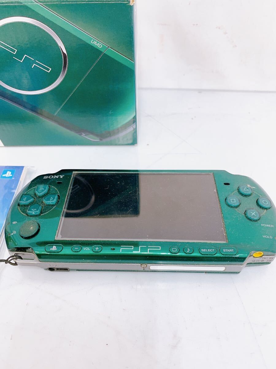 4SA040 SONY プレイステーションポータブル PSP-3000 スピリティッドグリーン 中古 現状品_画像4