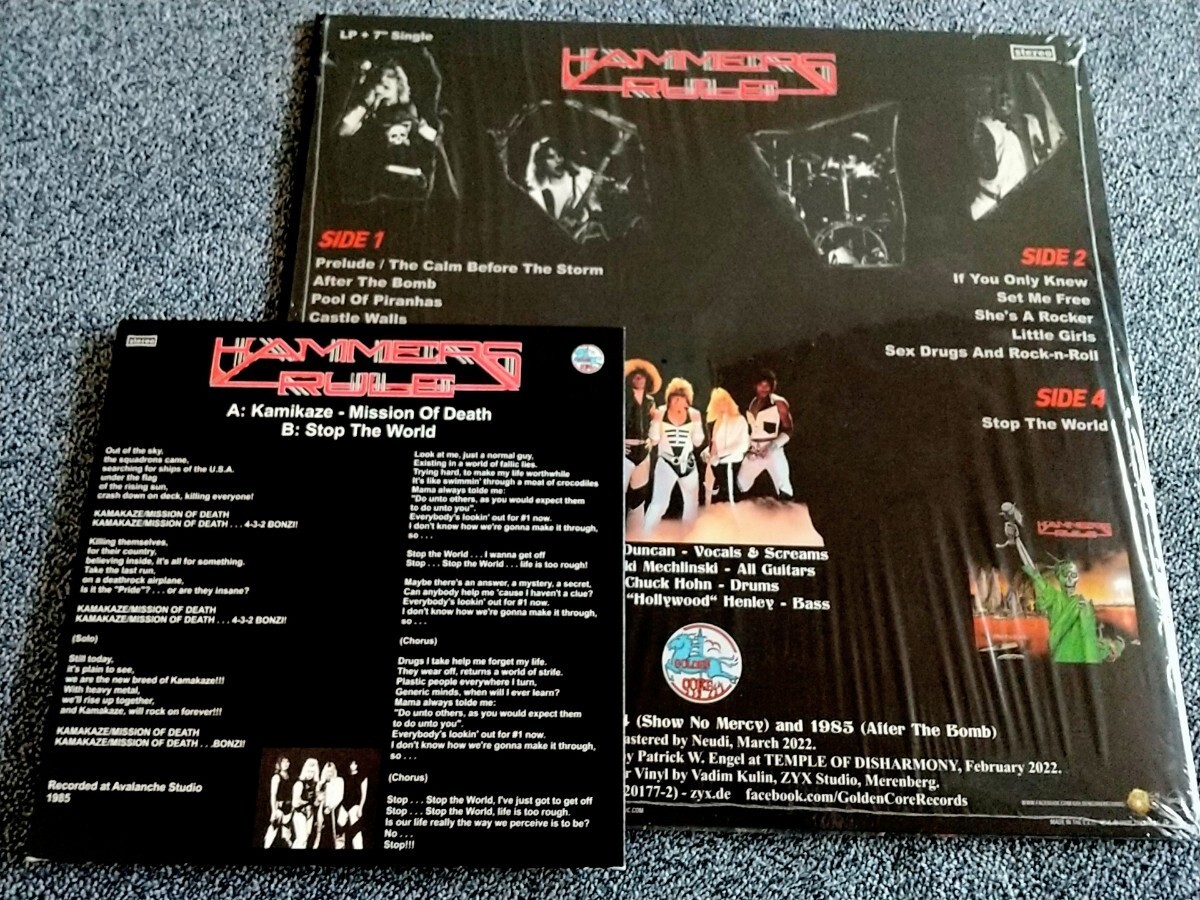 【US Power Metal】HAMMERS RULE - Show No Mercy LP + After The Bomb 7'（'84+'85）正統派 Heavy Metal 裏名盤 Iron Maiden 進化系の画像2