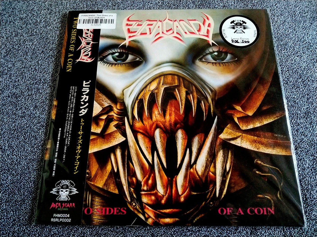 【Thrash Metal】PYRACANDA - Two Sides Of A Coin（'90）輸入盤帯付き国内仕様LP 500枚限定 ナンバリング入り ジャーマン・スラッシュの画像1