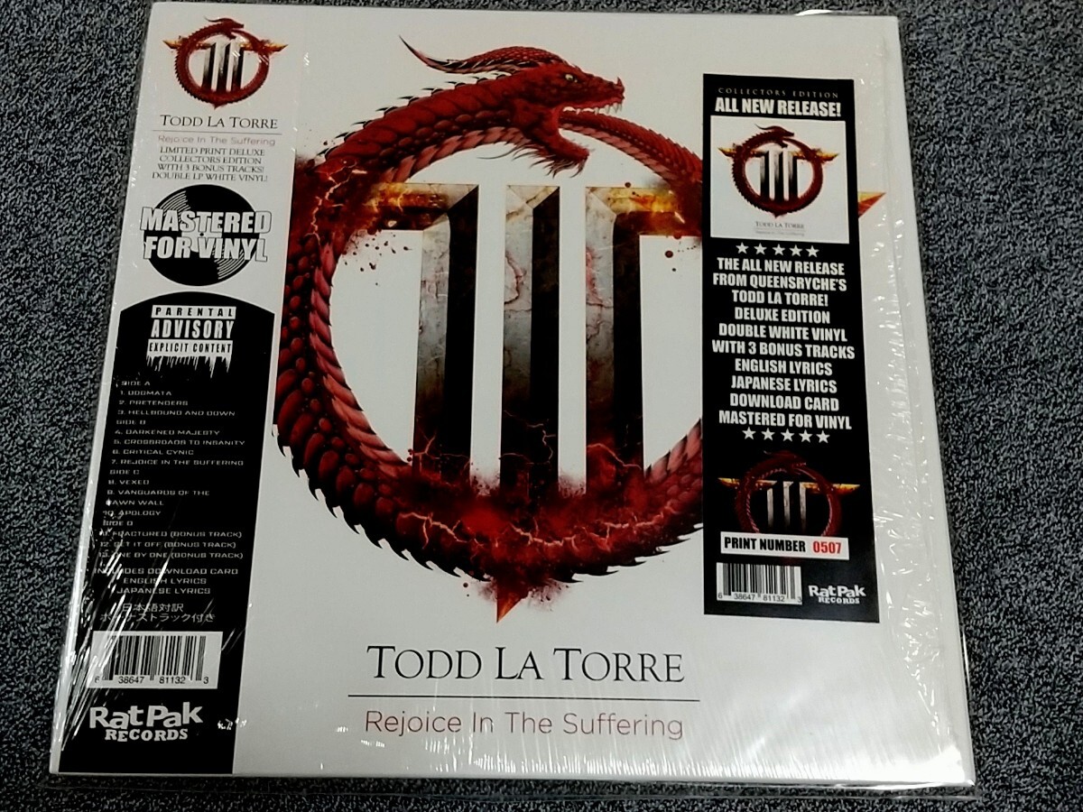 【QueensrycheのVo.】TODD LA TORRE - Rejoyce In The Suffering（'21）2枚組LP 激ウマシンガーのソロ！シリアルナンバー入り限定盤の画像1