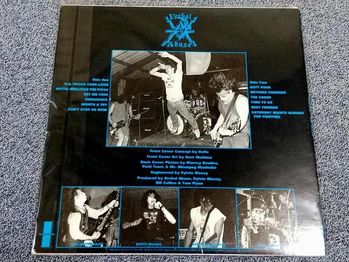 【US Hardcore Punk】VERBAL ABUSE - Rocks Your Liver（'86）オリジナル盤 Crossover化した西海岸ハードコアの人気作の画像2