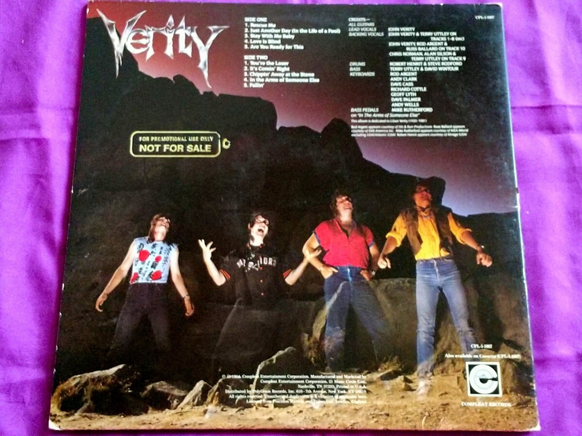 【NWOBHM】VERITY - Interrupted Journey（'83）Gatefold プロモ盤 Motorhead Saxon関連の画像2