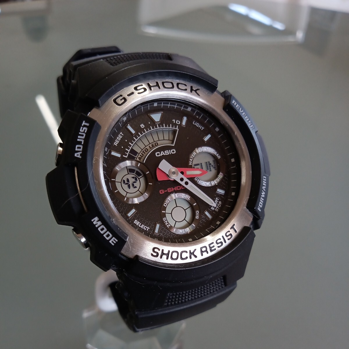 CASIO カシオ G-SHOCK Gショック デジアナ アナデジ 腕時計 AW-590 稼動品の画像1