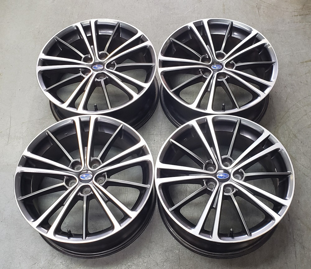 【中古品】【純正品】☆レガシィアウトバック純正アルミホイール　17×7.0J　100-5+48　ハブ径56mm(実測)【４本セット】　在庫処分品！！_画像1