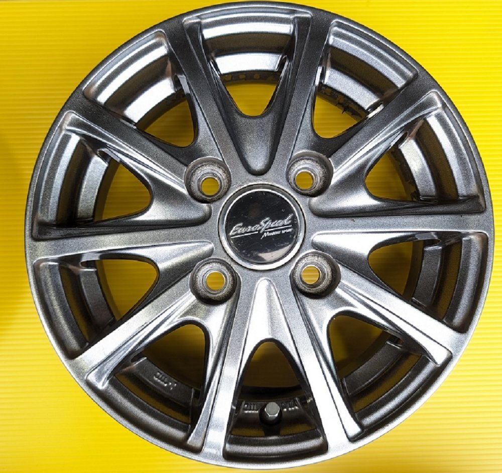 【中古ホイール】 EUROSPEED 12×4.0J 100-4+42 ハブ径67mm 4枚セット スタッドレス用に♪の画像5