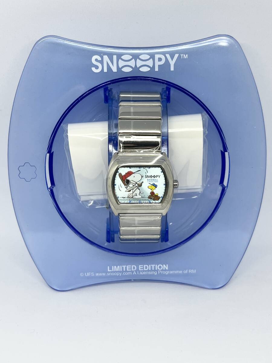 新品/限定★SNOOPY/スヌーピー ウッドストック LIMITED EDITION 野球 腕時計 ブルーの画像1