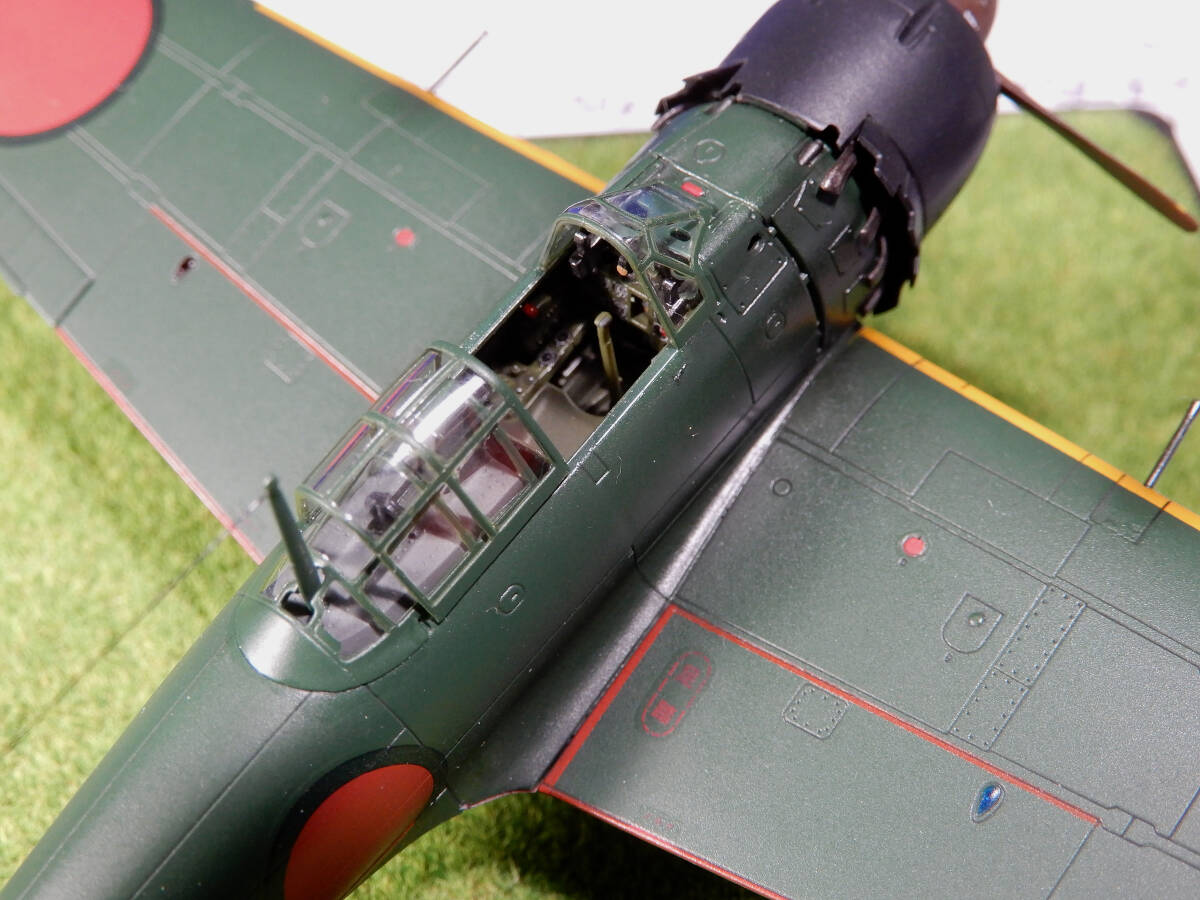 1/72 三菱 A6M5 零式艦上戦闘機 52型 離陸待機姿勢 モーターライズ、イルミの画像6