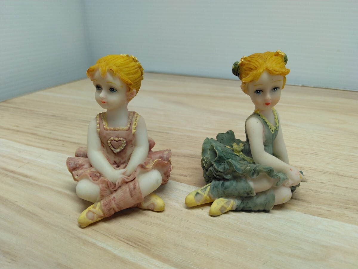 当時物　レトロ　バレリーナ　フィギュア　フィギュリン　人形　飾り物　置物　インテリア　ヴィンテージ　オブジェ　女の子　Q_画像1