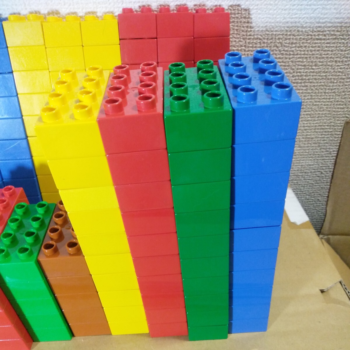 レゴデュプロ 基本ブロック まとめてセット ポッチ2×2 2×4 2×6 カーブトップ 未チェック 詳細不明 ジャンク扱い 大量 _画像4