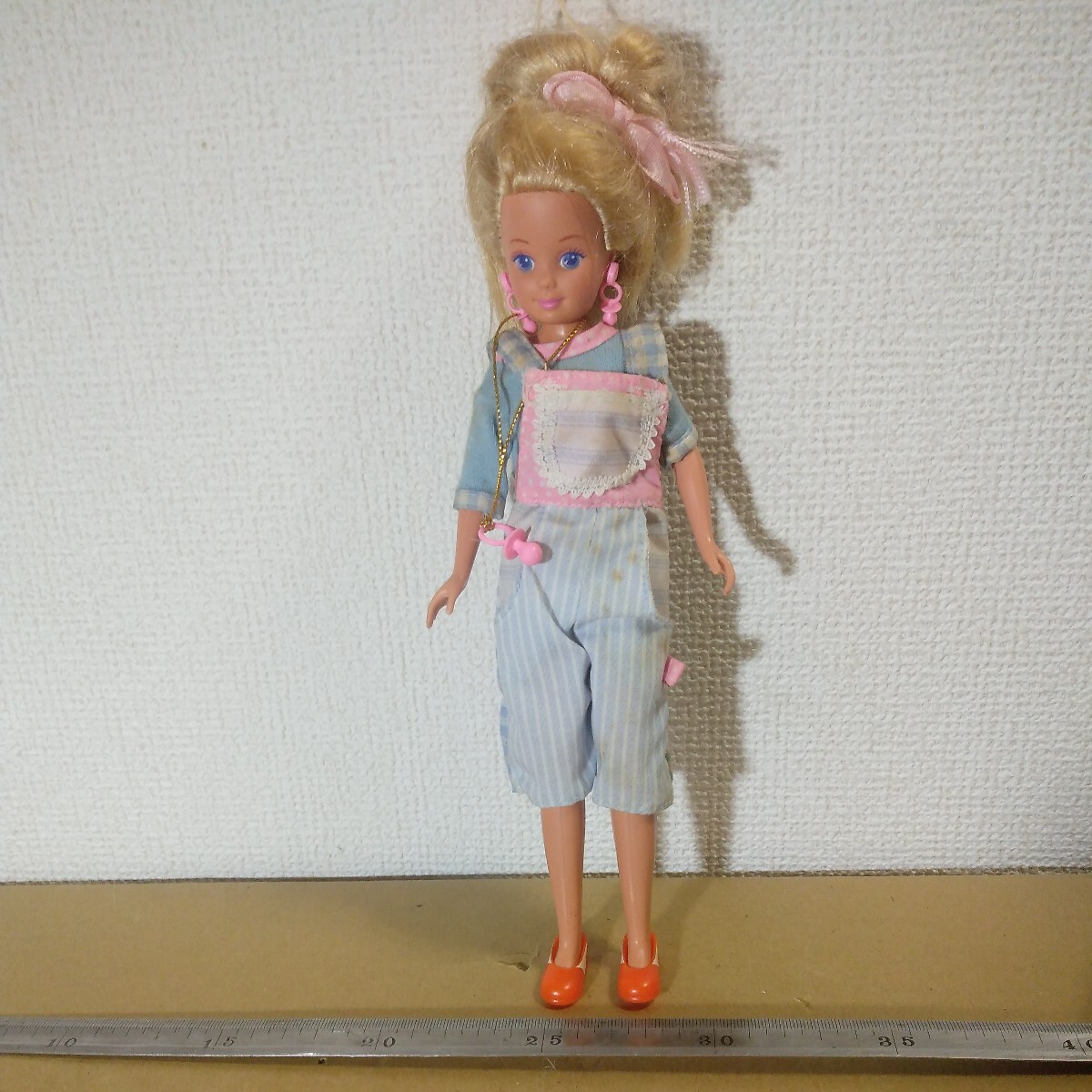 Barbie バービー 妹 ヘアーあそび スキッパー 着せ替え人形 ドール マテル社 1987 マレーシア製 未チェック 詳細不明 ジャンク扱い 欠品_画像1