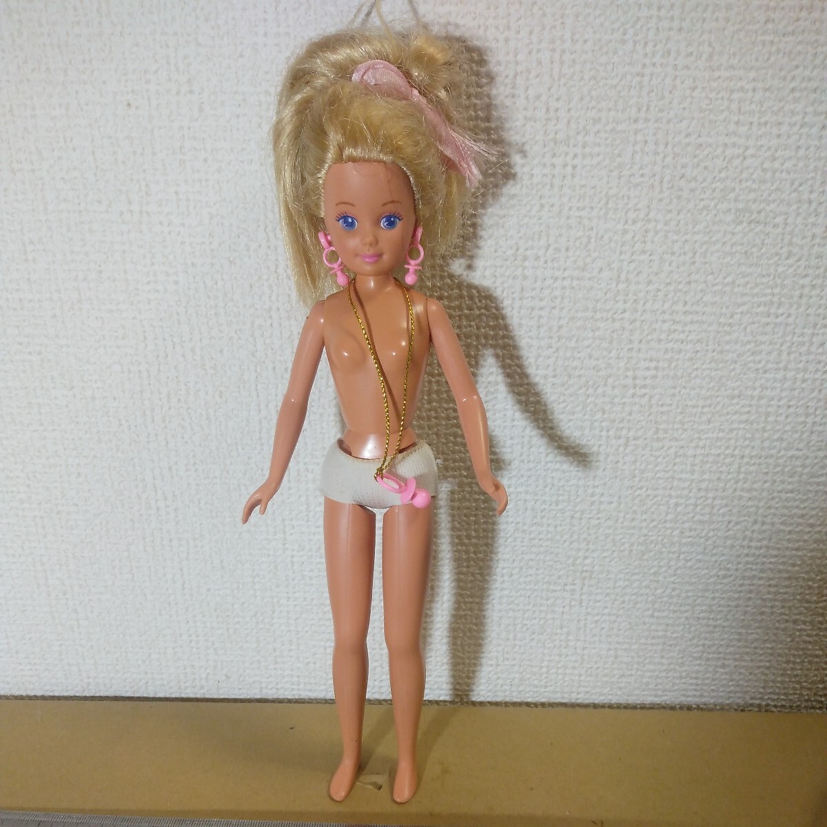 Barbie バービー 妹 ヘアーあそび スキッパー 着せ替え人形 ドール マテル社 1987 マレーシア製 未チェック 詳細不明 ジャンク扱い 欠品_画像8