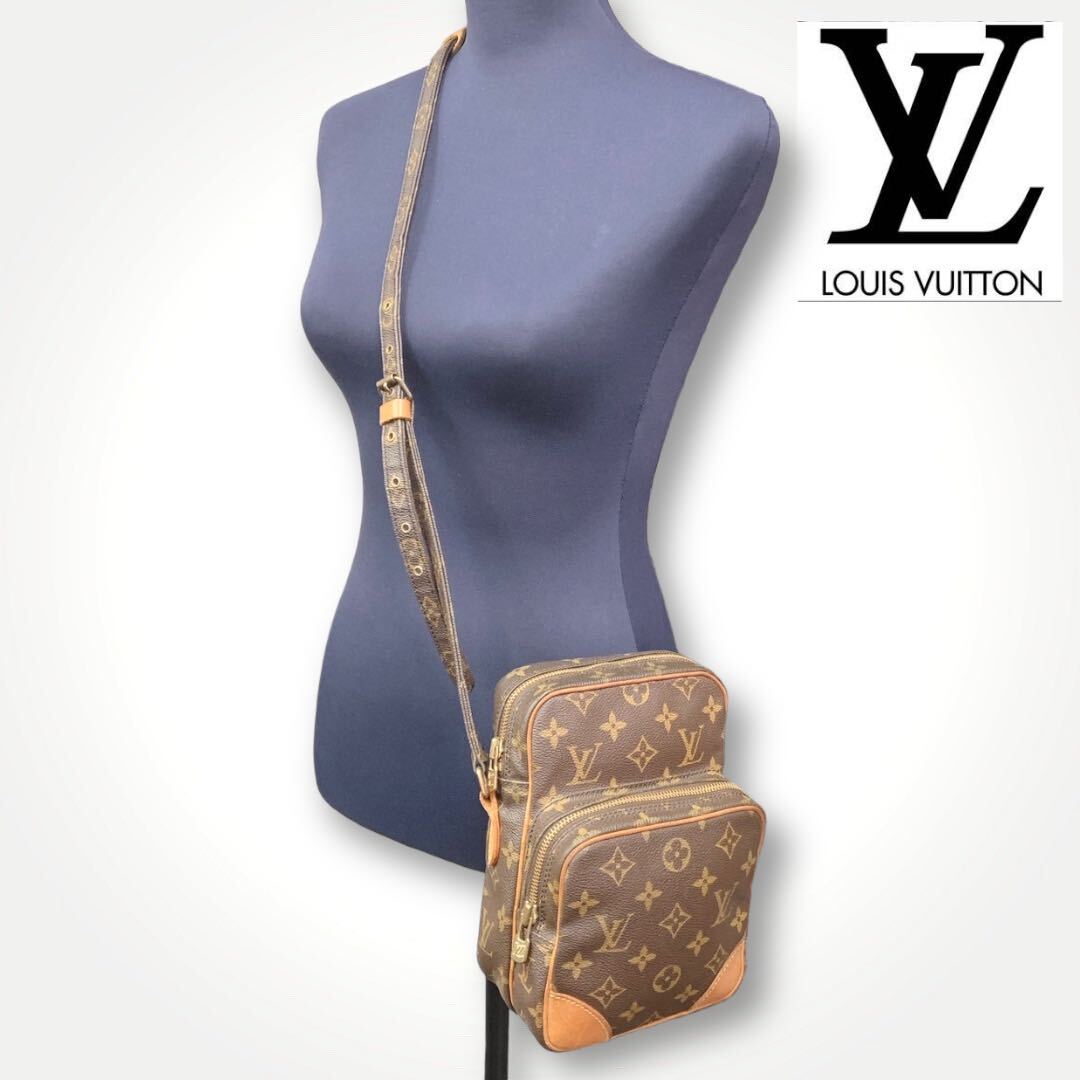 1円 LOUIS VUITTON ルイヴィトン ショルダー 斜めがけバッグ モノグラム アマゾン M45236 シリアル TH8910 _画像2